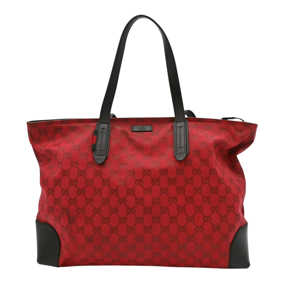 Gucci Red GG Canvas Tote Bag